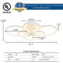 ROYAL PEARL LED Flush Mount Ceiling Light with 6-Light,Modern Ceiling Pendant Light for Bedroom Living Room Dining Room Kitchen