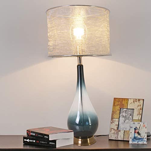 Modern Glass 30 inch Table Lamps for Living Room Set of 2 Bedside Lamps for Bedroom Table Lamp for Living room Nightstand desk lamps