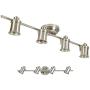 4 Light Track Lighting Wall and Ceiling Mount Fixture Kitchen and Dining Room, Brushed Nickel