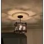 TENGXIN Flush Mount Ceiling Light,Chandelier for Living Room Bedroom,Kitchen, Hallway,Black Brass Finished with Iron metarial,UL Listed,No Bulbs Included