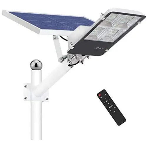 300W Solar Street Lights Outdoor, Dusk to Dawn Solar Led Outdoor Light with Remote Control, 6500K Daylight White Security Led Flood Light for Yard, Garden, Street, Playgroud 300W Solar Street Lights Outdoor, Dusk to Dawn Solar Led Outdoor Light with Remote Control, 6500K Daylight White Security Led Flood Light for Yard, Garden, Street, Playgroud