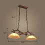 Ladiqi 2 Lights Pendant Light Industrial Farmhouse Dining Table Hanging Island Lighting Fixture Retro Antlers Chandelier Lights Amber for Kitchen Dining Room Living Room Bar