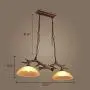 Ladiqi 2 Lights Pendant Light Industrial Farmhouse Dining Table Hanging Island Lighting Fixture Retro Antlers Chandelier Lights Amber for Kitchen Dining Room Living Room Bar