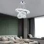 Winretro Modern DIY Crystal LED Chandelier Light Fixture 3 Rings Round Pendant Lighting Adjustable Stainless Steel Ceiling Lamp for Living Room Dining Room Bedroom(Cold White) Winretro Modern DIY Crystal LED Chandelier Light Fixture 3 Rings Round Pendant Lighting Adjustable Stainless Steel Ceiling Lamp for Living Room Dining Room Bedroom(Cold White)