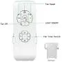 Ceiling Fan with Lights, CJOY 53 Inch Modern Ceiling Fan with 5 Reversible Blades, 3000K, Remote Controls, for Indoor, White