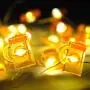 LED Wire Lights, LED String Lights, Battery Operated String Lights with 36 Beer Mug Shaped Warm LEDs for Party, Bedroom, Kitchen, Patio, Deck and more, 12 Feet Long