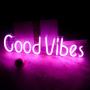 Rainbow Neon Sign Light LED Rainbow Neon Night Light Art Wall Decor for Bedroom Decorations, Christmas, Birthday Party, Wedding, Bar Wall Decor, Powered by USB Wire (Pink goodvibe)