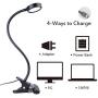 LEPOWER Clip on Light/Reading Light/Light Color Changeable/Night Light Clip on for Desk, Bed Headboard and Computers (Black)