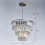 Saint Mossi Modern Crystal Chandelier with 5 Lights and 3-Tier,Raindrop Chandelier with K9 Crystal,LED Pendant Lighting Fixture for Dining Room,Bedroom,Living Room,H12'' X D14'' with Adjustable Chain Saint Mossi Modern Crystal Chandelier with 5 Lights and 3-Tier,Raindrop Chandelier with K9 Crystal,LED Pendant Lighting Fixture for Dining Room,Bedroom,Living Room,H12'' X D14'' with Adjustable Chain
