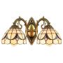 BAYCHEER HL404198 Tiffany Wall Sconce lamp Stained Glass Wall Sconces Lighting for Bedroom Hallway Stairway Balcony Cloakroom 2 Lights