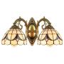 BAYCHEER HL404198 Tiffany Wall Sconce lamp Stained Glass Wall Sconces Lighting for Bedroom Hallway Stairway Balcony Cloakroom 2 Lights