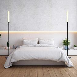 O’Bright Dimmable LED Cylinder Floor Lamp, Full Range Dimming, Minimalist Standing Pole Lamp / Torch Lamp, Floor Lamps for Living Room, Bedrooms, Porch, Patio, and Office, Black