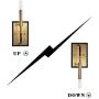 MOTINI 1-Light Gold Wall Sconces Black and Brushed Brass Finish Single Vanity Light for Bathroom, Bedroom, Kitchen, Living Room Fixture Wall Lighting, E12 Candelabra Sconces