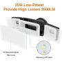 LEPOWER 3500LM LED Flood light Outdoor, Switch Controlled LED Security Light, 35W Super Bright Exterior Lights with 3 Adjustable Head, 5500K, Full Metal Design, IP65 Waterproof for Garage, Yard, Patio