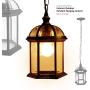 eTopLighting Contemporary Collection Exterior Outdoor Pendant Hanging Lantern with Beveled Clear Glass APL1023