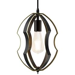 Tipace Vintage Pendant Light Rustic Metal Oil Rubbed Black Finish Industrial Ceiling Hanging Light Fixture for Indoor Kitchen Island Dining Living Room Farmhouse