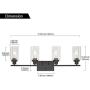 MELUCEE 4 Lights Wall Sconce Lighting Oil Rubbed Bronze Finished with Clear Glass, Bathroom Vanity Light Fixtures Wall Lights Bedroom Porch Kitchen Living Room
