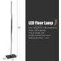 Tangkula Helix LED Floor Lamp for Living Rooms, 48 Inch Tall Bright Contemporary Standing Pole Light with Built-in Foot Switch, for Bedrooms & Offices (Black)