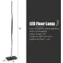 Tangkula Helix LED Floor Lamp for Living Rooms, 48 Inch Tall Bright Contemporary Standing Pole Light with Built-in Foot Switch, for Bedrooms & Offices (Black)