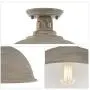 HMVPL Farmhouse Close to Ceiling Light, Vintage Semi Flush Mounted Lighting Fixture Industrial Ceiling Lamp for Kitchen Island Dining Room Foyer Hallway Entry Bedroom