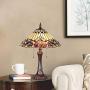 Tiffany Style Table Lamp, Capulina Handcrafted 16.5'' Tiffany Table Lamp, Stained Glass Lamp Accentuate Any Home or Business, Office, Desk, Entry, Living Room with a Classic Feel - Gothic Glass Styles