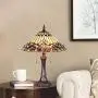 Tiffany Style Table Lamp, Capulina Handcrafted 16.5'' Tiffany Table Lamp, Stained Glass Lamp Accentuate Any Home or Business, Office, Desk, Entry, Living Room with a Classic Feel - Gothic Glass Styles