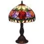 Tiffany Style Table Lamps Roses Flora Desk Light 18 Inches Tall Stained Glass 12 Inches Wide Lamp Shade Vintage Antique Accent Lamp for Living Bedside Room Coffee College Dorm
