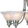 Hardware House 544452 54-4452 Bristol 5 Light Chandelier, 24''x15'', Satin Nickel