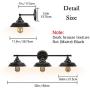 3-Light Wall Sconce Industrial Bathroom Vanity Light Fixture Vintage Indoor Wall Mount Lamp Shade for Bathroom,Bedroom,Vanity Table,Reading Cafe.