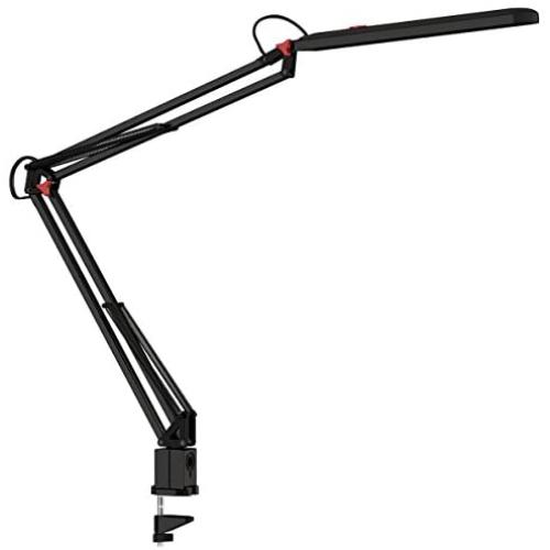 ToJane LED Architect Desk Lamp,9 Modes Dimmable Soft/Bright Light,Metal Swing Arm Clamp on Table Lamp for Task/Reading/Drafting