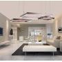 LAKIQ Modern LED Chandelier 68W/125W Aluminum Pendant Lighting Fixture Suspended Lamp for Living Room Bedroom Dining Room (White Light, Three Tier)