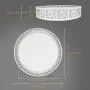 DLLT Modern Ceiling Light with Remote 35W, Dimmable Flush Mount Led Ceiling Light, Round Lighting Fixture for Bedroom, Kitchen, Dining Room, Bathroom, Hallway, Office, Foyer(3 color temperatures)White