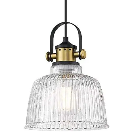 Autelo Modern Pendant Light, 1-Light Hanging Light Fixture with Glass Shade for Kitchen Island Dining Room H3700-1 CL Autelo Modern Pendant Light, 1-Light Hanging Light Fixture with Glass Shade for Kitchen Island Dining Room H3700-1 CL