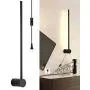 Ditoon Modern Wall Sconce Plug in LED Matte Black Wall Lamp with Plug in Cord On/Off Switch 21 5/8 inches lamp for Bedroom Nightstands (1-Pack) Ditoon Modern Wall Sconce Plug in LED Matte Black Wall Lamp with Plug in Cord On/Off Switch 21 5/8 inches lamp for Bedroom Nightstands (1-Pack)