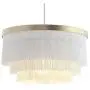 Nordic Decorative Pendant Light Warm Romantic LED Tassel Ceiling Chandeliers Gray/Blue/Pink/White Creative Restaurant Bedroom Dining Room Ceiling Hanging Lamp ( Color : White )