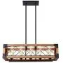 OYI 1 Farmhouse Hanging Fixture Retro Ceiling Light, Brown