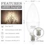 Type B Small Light Bulb Candelabra LED Light Bulb E12 Small Base 4000K Cool White - 60watt Equivalent,600LM,Non-Dimmable Candelabra Bulbs, Pack of 6 Comzler