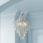Isabella Chrome Pendant Chandelier 16'' Wide Crystal 5-Light Fixture for Dining Room House Foyer Kitchen Island Entryway Bedroom Living Room - Vienna Full Spectrum