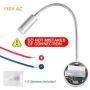 Bedside Reading Wall Light with USB Charging Port, LED Wall Mounted Lamp, Flexible Wall Sconce, Brushed Nickel Finished (3W Warm White)