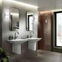 Modern Wall Sconce 12W, Set of 2 LED Wall Lamp Cool White, Acrylic Material Hardwired Wall Mounted Wall Lights