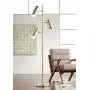 Canasta Modern Floor Lamp 3 Light Tree Satin Brass Adjustable Shade for Living Room Reading Bedroom Office - Possini Euro Design
