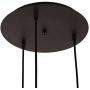 Unitary Brand Rustic Black Metal Cage Shade Dining Room Multi Pendant Light with 3 E26 Bulb Sockets 120W Painted Finish