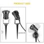 RGB Outdoor Spotlight Led Lawn Flood Light Stake, 2 Pack 6W Outdoor Color Changing Landscape Lighting Fixture, Waterproof Ac Electric Landscaping Spot Light for Yard Garden Driveway Pathway Home
