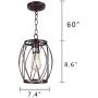 Infront 1 Light Hanging Lights Farmhouse Chandelier Modern Pendant Kitchen Lighting Oil Rubbed Bronze Finish Dining Room Lighting Fixtures Hanging Lamp Semi Flush Mount Ceiling Lights
