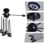 KOSTOMO 8-Light Sputnik Chandelier Black Ceiling Light Rustic Flush Mount Kitchen Lighting Modern Lamp Fixtures for Bathroom Dining Room Bedroom Hallway （8C Lights-Black）