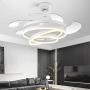 42'' Modern Ceiling Fan With Color Change Light Remote Control LED Dimming Ceiling Fan Light For Dining Room Bedroom Fan Light (Color : White)