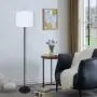 LED Floor Lamp Simple Design, Modern Floor Lamp with Shade, Floor Lamps for Living Room Bedroom Office Dining Room Kitchen, White Standing Floor Lamp (Without Bulb)