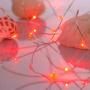 Ariceleo Led Fairy Lights Battery Operated, 1 Pack Mini Battery Powered Copper Wire Starry Fairy Lights for Bedroom, Christmas, Parties, Wedding, Centerpiece, Decoration (5m/16ft Red)