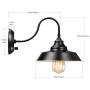 Elibbren Bathroom Vanity Wall Light Fixture, Farmhouse Gooseneck Plug in Wall Sconce, Industrial Barn Wall Light with 5.9FT Plug in Cord for Bedroom Nightstand, Bathroom Vanity, 2 Pack