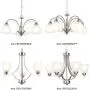 VINLUZ 3 Light Contemporary Chandeliers Brushed Nickel Modern Light Fixtures Ceiling Hanging Classic Pendant Lighting for Foyer Bedroom Dining Room Bathroom